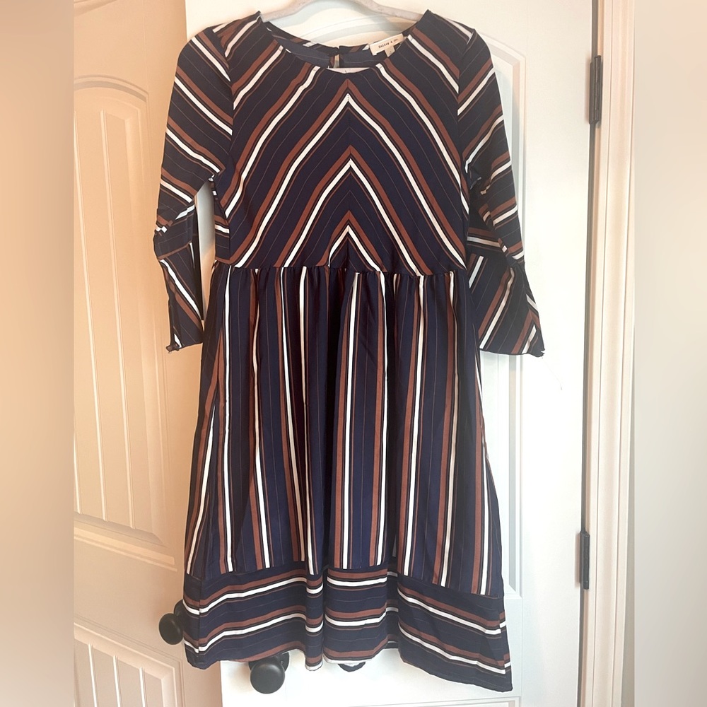 Hailey & Co. Striped long sleeve dress size Small